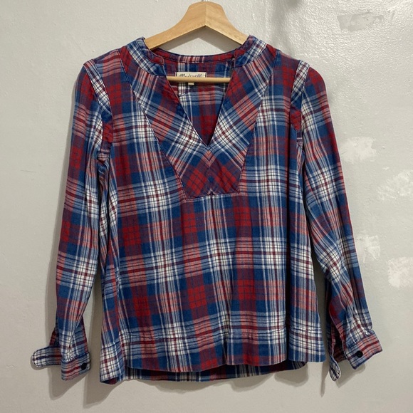 Plaid Madewell Blouse - Picture 1 of 4
